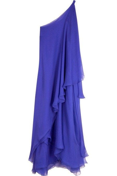 Purple One Shoulder Long Dress