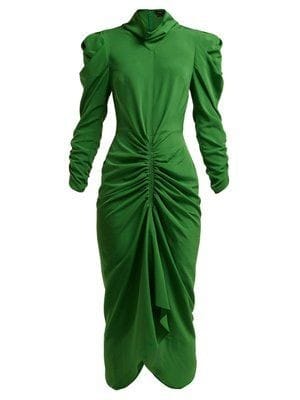 Green Wrinkle Long Dress